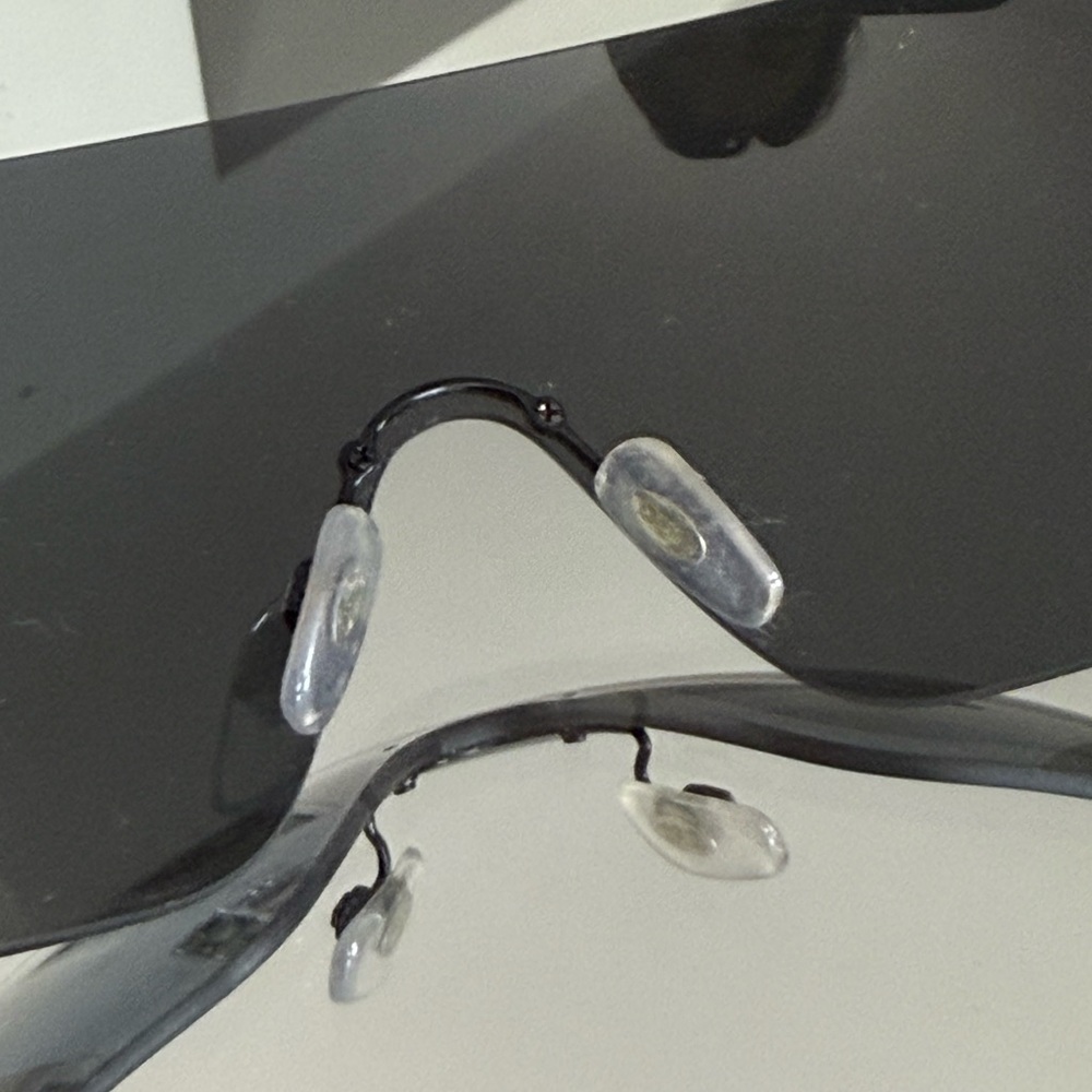 D&G Black Oversized Rhinestone Shield Sunglasses - Picture 11 of 12